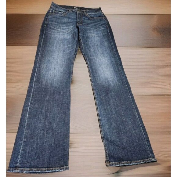 BKE Jeans Mens 30x34 Blue Alec BKE Dark Washed  Denim Pants Heavy Stitch - Picture 2 of 7